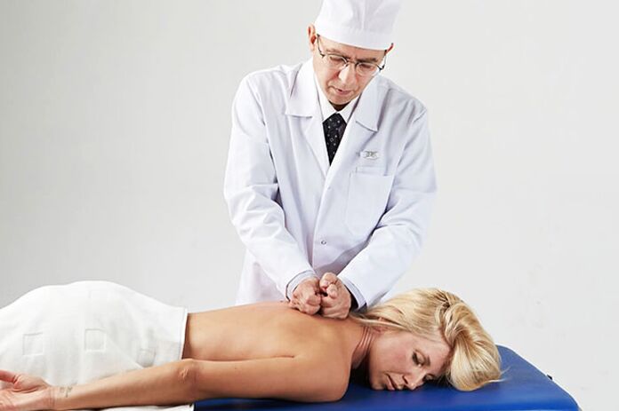 Inflammation massage of the cervical region