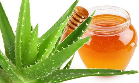 On the basis of aloe and honey, therapeutic compresses are made for osteochondrosis of the cervix. 